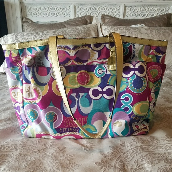 Coach Diaper Bag - Picture 1 of 8